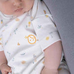 baby outfit set organic cotton t shirt back snap detail
