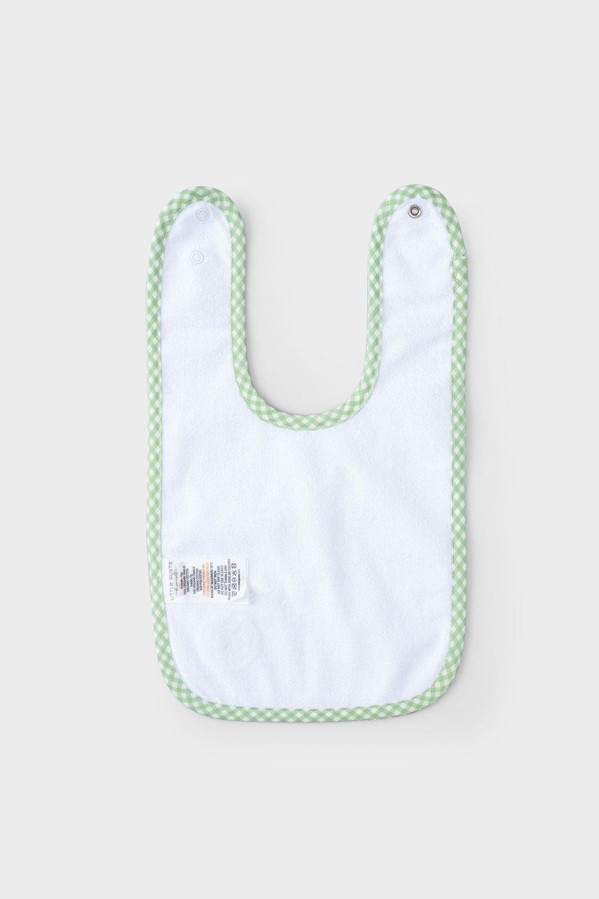 soft organic cotton baby bib texture green pattern
