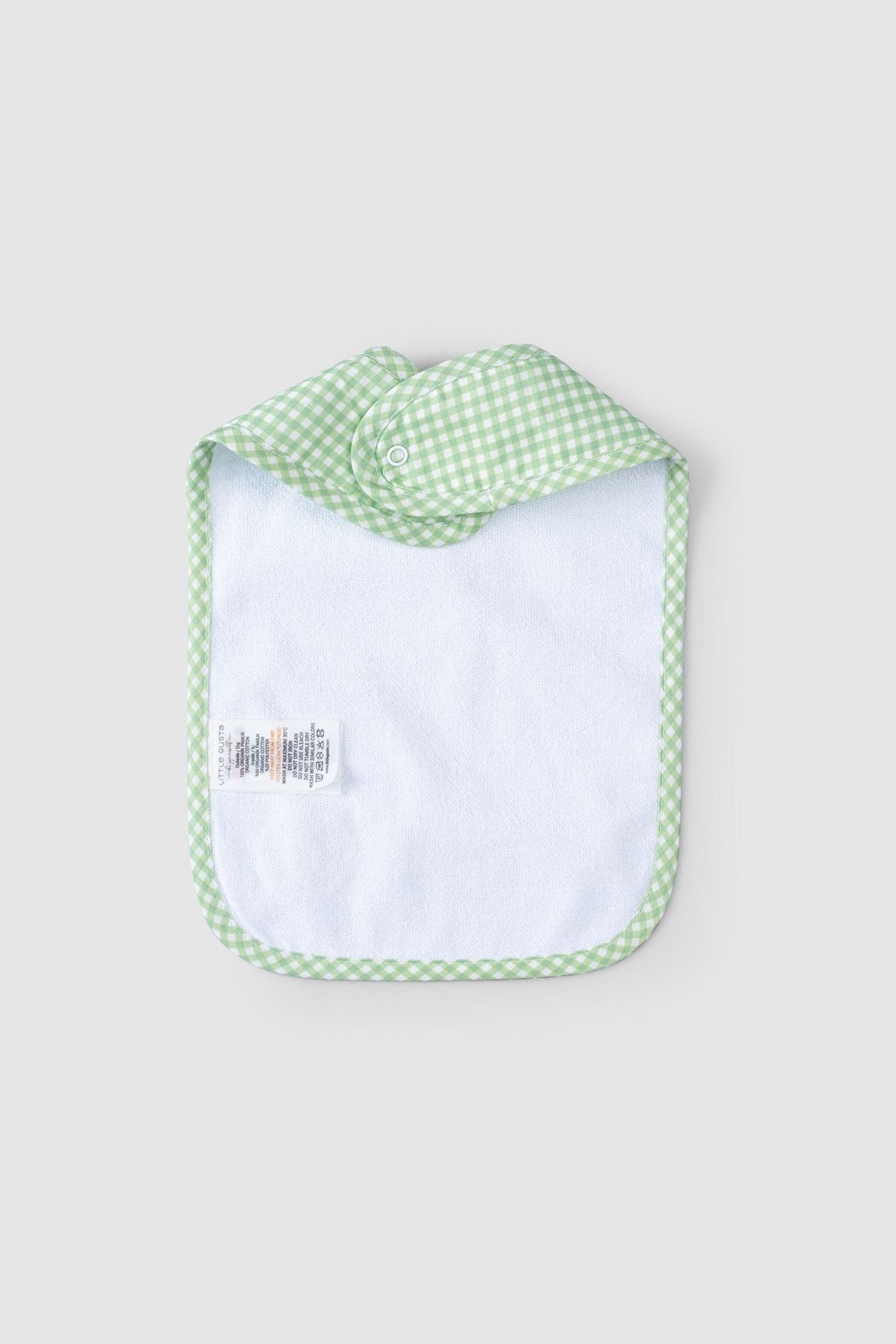 baby bib detail stitching organic cotton green
