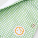 waterproof baby bib back side leakproof layer green
