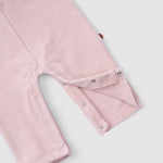 soft ribbed baby overalls pink organic cotton