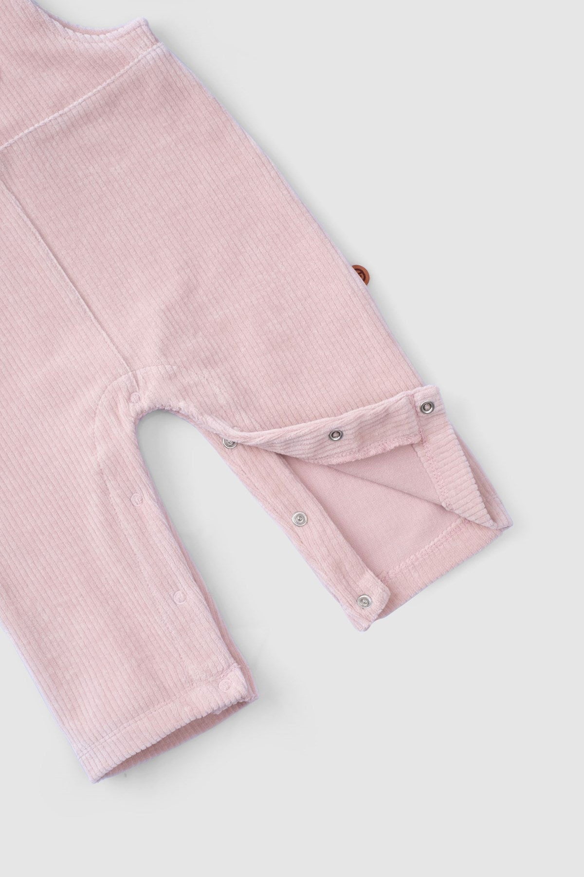 soft ribbed baby overalls pink organic cotton