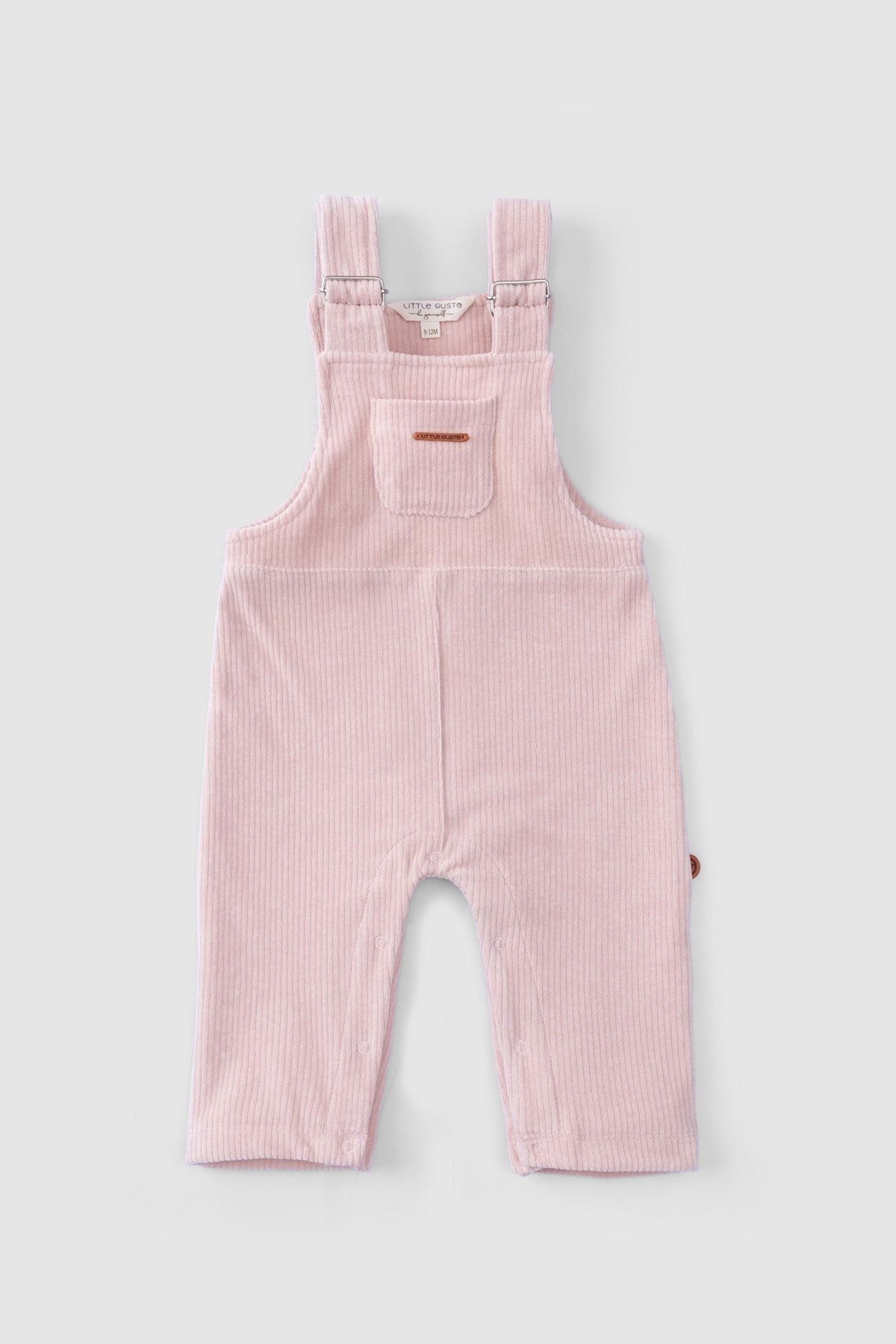organic cotton pink baby dungarees velour romper
