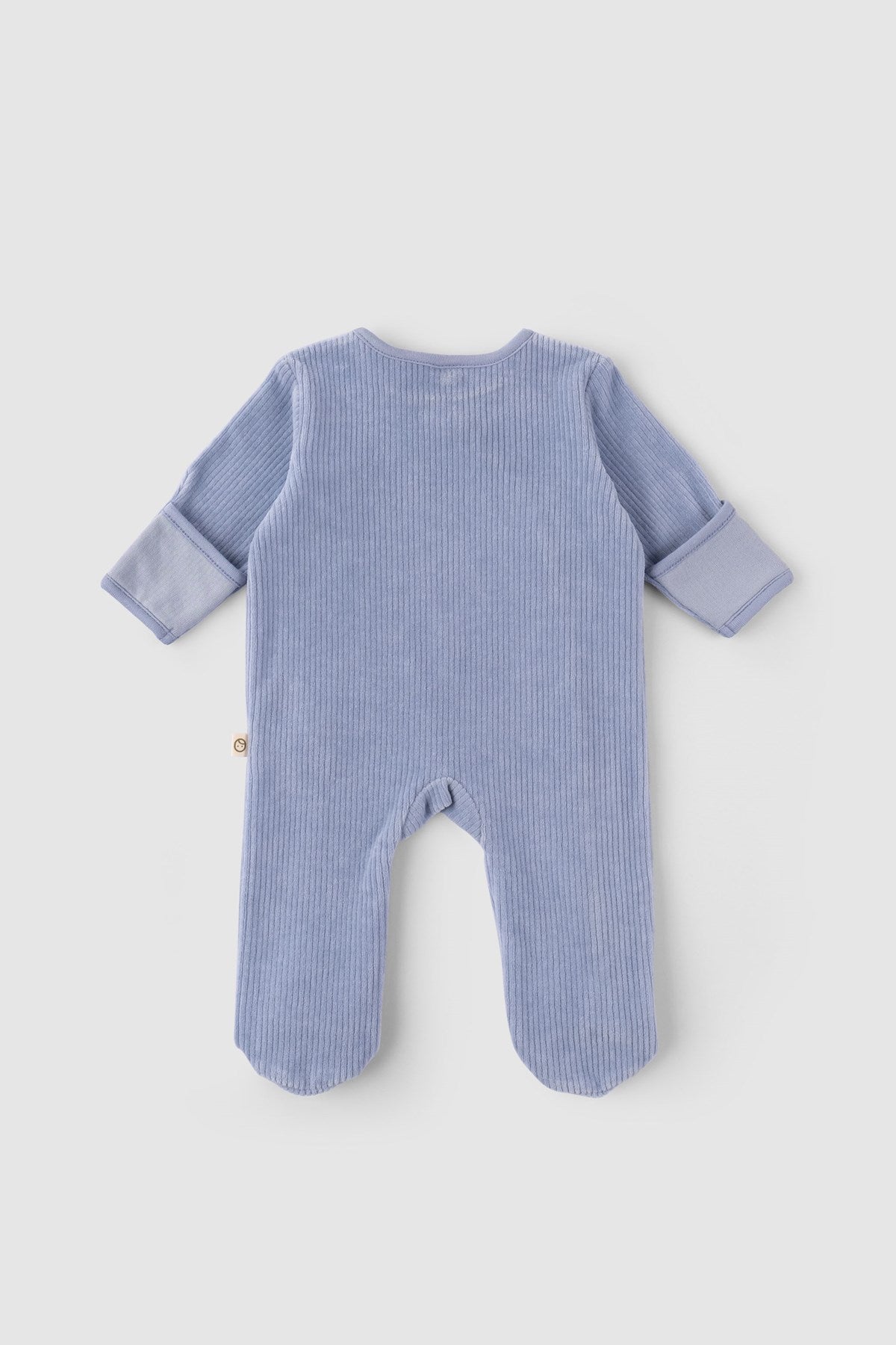 soft velour baby onesie blue
