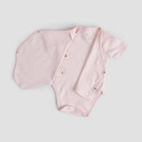 Personalised Organic Cotton Baby Vest - Hello World Pink