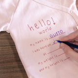 Personalised Organic Cotton Baby Vest - Hello World Pink