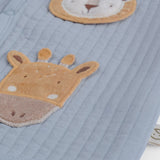 Quilted Organic Cotton Animal Appliqué Baby Vest – Blue