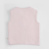 Quilted Organic Cotton Animal Appliqué Baby Vest – Pink