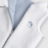 Reversible Quilted Baby Gilet – Blue