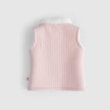 Reversible Quilted Baby Gilet – Pink