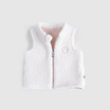 Reversible Quilted Baby Gilet – Pink