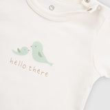 Twig Organic Cotton 2 Pack Long Sleeve Baby Bodysuits – Ecru