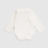 Twig Organic Cotton 2 Pack Long Sleeve Baby Bodysuits – Ecru