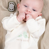 Twig Organic Cotton Sleepsuit 2 Pack – Ecru