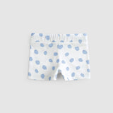 upf 50 baby swim shorts blue dots