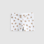 upf 50 baby swim shorts brown dots