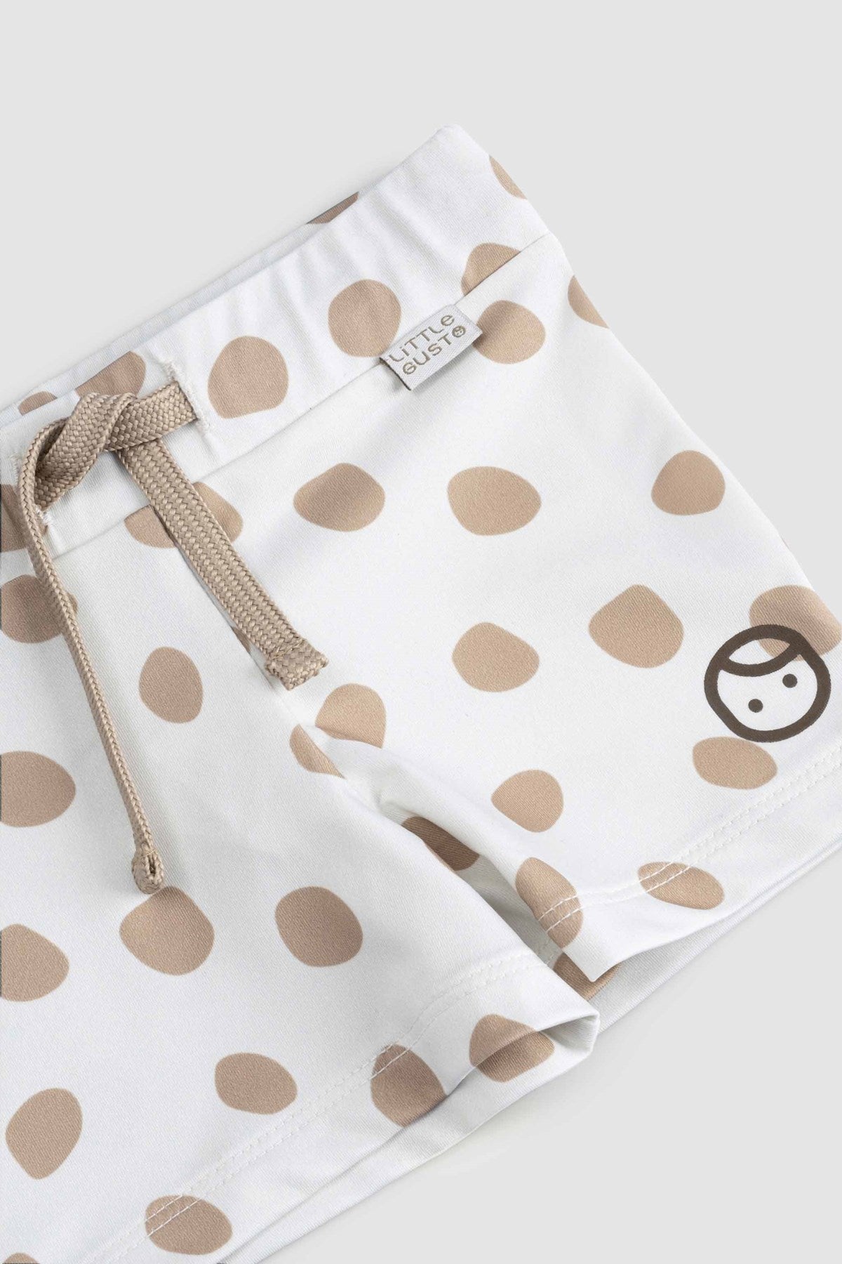 baby swim shorts drawstring detail brown