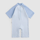 baby sunsuit zipper detail front