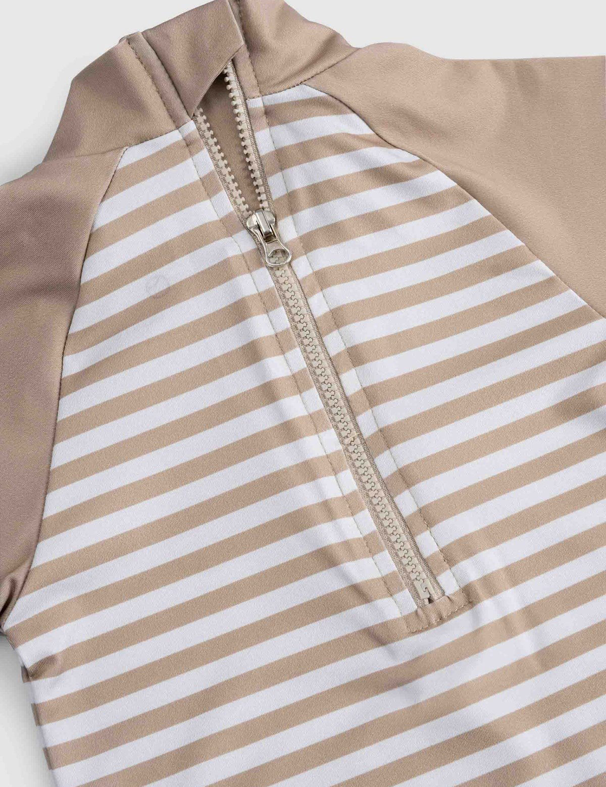upf 50 baby sunsuit brown striped