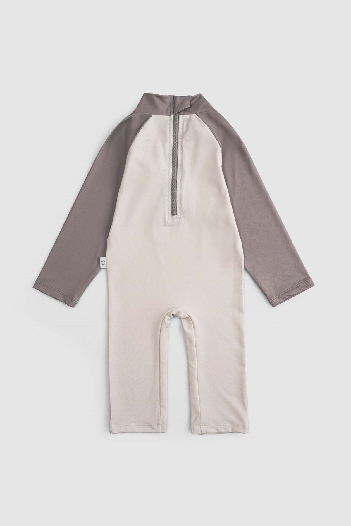 baby wearing brown swim shorts summer outfit