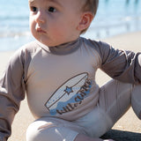 baby swim shorts drawstring detail brown