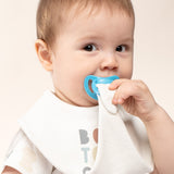 Organic Baby Bandana Bibs with Pacifier Clip - 2-Pack Teething & Drooling Set