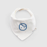 2-Pack Waterproof Organic Cotton Bandana Bib Set – Blue