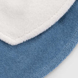 2-Pack Waterproof Organic Cotton Bandana Bib Set – Blue